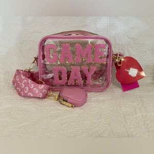 BETSEY JOHNSON Clear "GAME DAY" CROSSBODY PURSE NWT